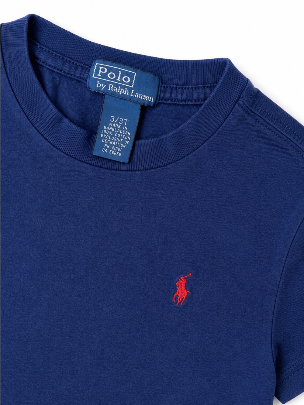 Ralph Lauren Navy Tee with Red Pony Embroidery - Picture 2 of 4